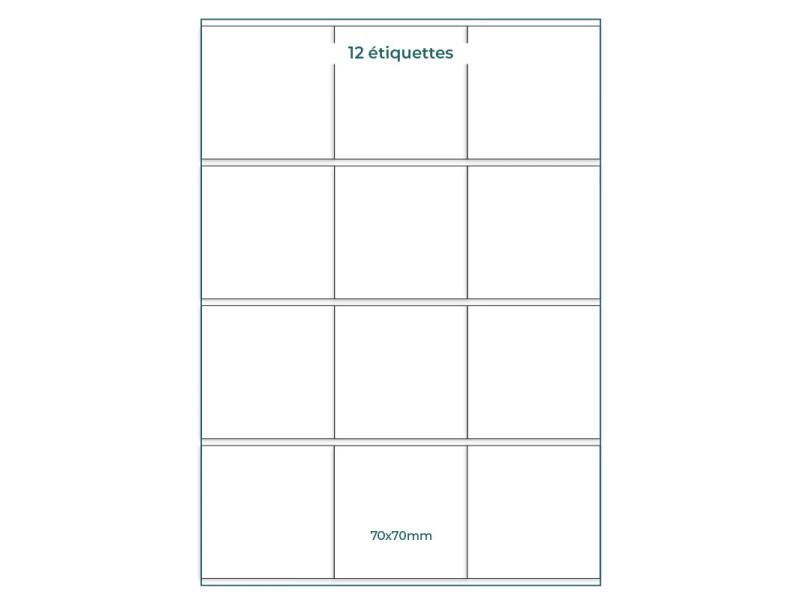 Étiquettes 70x70mm planches A4 | EcoSpirale