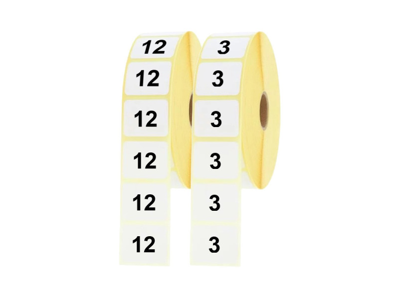 Kit étiquettes velin avec numéro 35x25mm | EcoSpirale