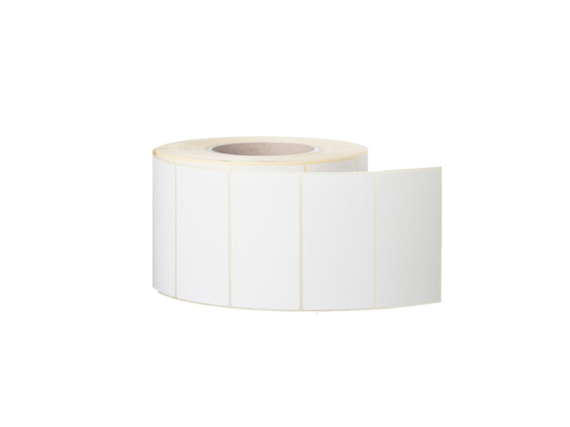 Etiquettes thermiques vierges 55x29mm adhésif soluble rouleau 1250
