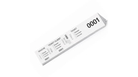 Tickets blancs 40x297mm bagages/consignes/voituriers