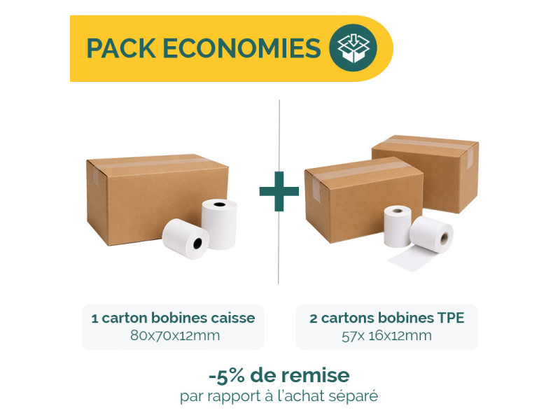 Pack bobines Caisse et TPE 48g | Ecospirale