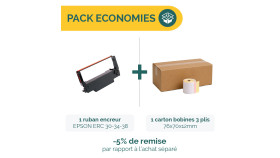 Pack Rubans encreur + Carton caisse 3 plis | Ecospirale
