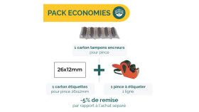 Pack Pince à étiqueter 1 ligne + étiquettes | Ecospirale