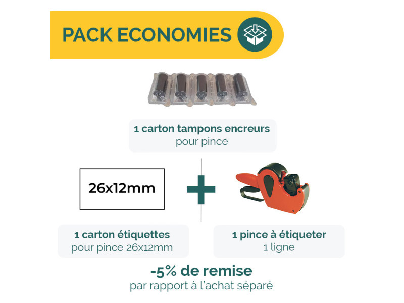 Pack Pince à étiqueter 1 ligne + étiquettes | Ecospirale