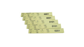 Tickets consignes et vestiaires jaunes 40x297mm | EcoSpirale