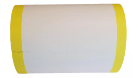 Bobines thermiques blanches avec bandes de couleur jaune 80x75x12mm | EcoSpirale