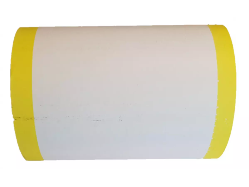 Bobines thermiques blanches avec bandes de couleur jaune 80x75x12mm | EcoSpirale
