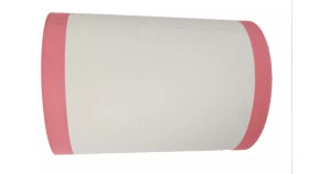 Bobines thermiques blanches avec bandes de couleur rose 80x75x12mm | EcoSpirale
