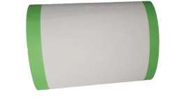 Bobines thermiques blanches avec bandes de couleur verte 80x75x12mm | EcoSpirale