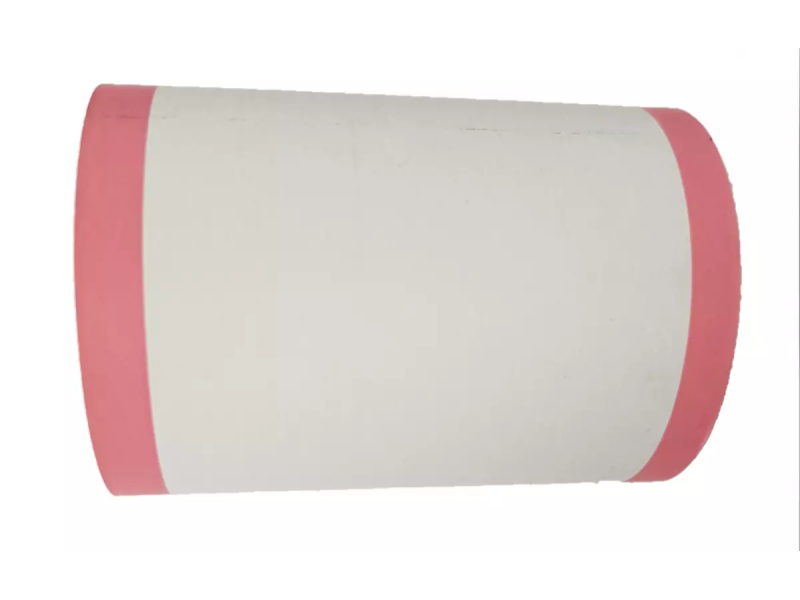 Bobines thermiques blanches avec bandes de couleur rose 57x40x12mm | EcoSpirale