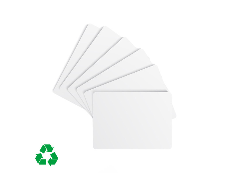 Badges blancs vierges PLA 86x54mm | EcoSpirale