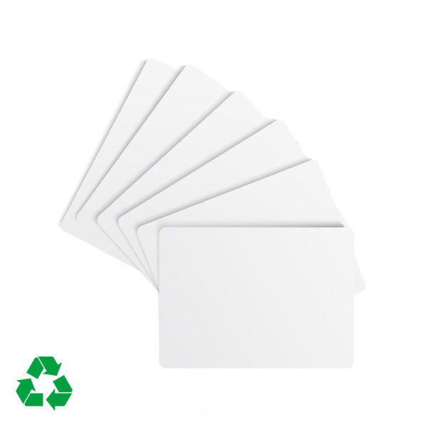 Badges blancs vierges PLA 86x54mm | EcoSpirale