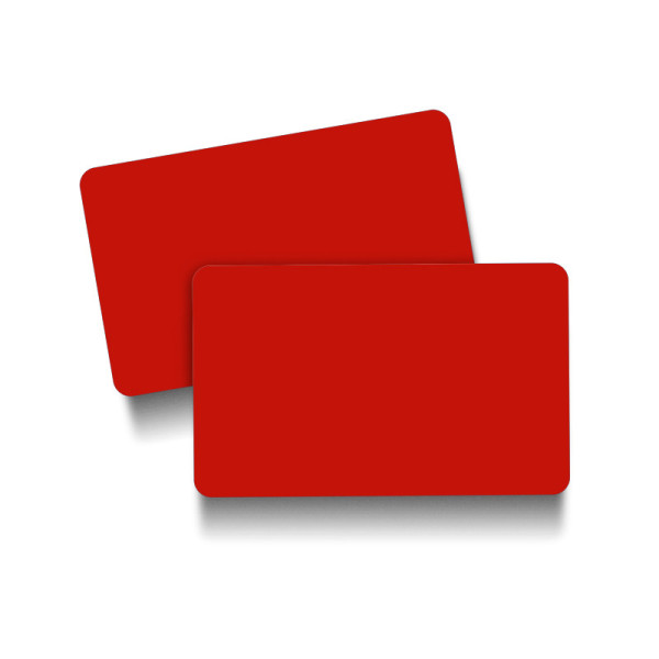 Badges rouges vierges PVC 86x54mm | EcoSpirale