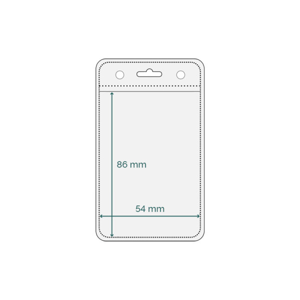 Portes badges souples 86x54mm verticaux | EcoSpirale