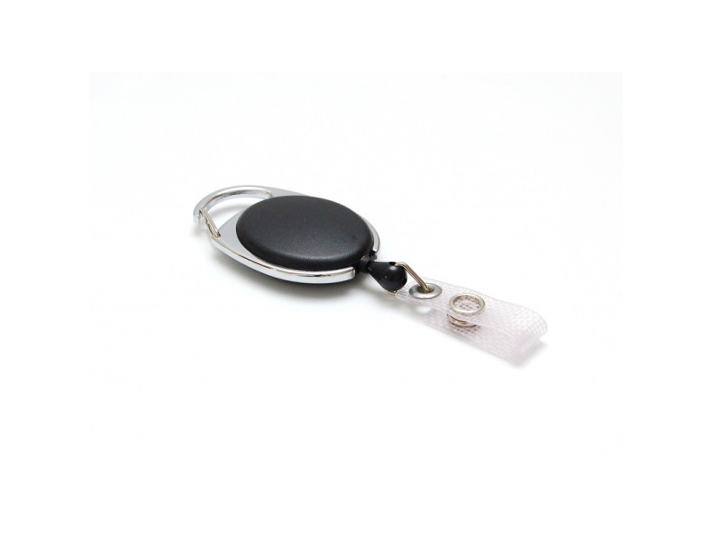 Zip ovale rétractable métal pour badges et cartes