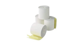 Bobines papier blanc/jaune 76x70x12mm 2 plis | EcoSpirale