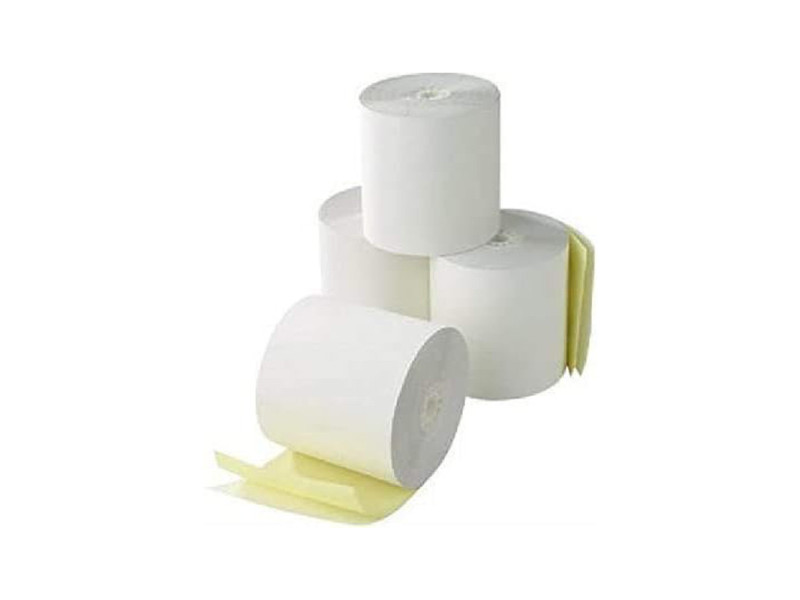 Bobines papier blanc/jaune 76x70x12mm 2 plis | EcoSpirale