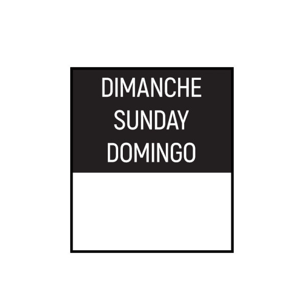 Etiquettes DLC journalières dimanche 29x27mm | EcoSpirale