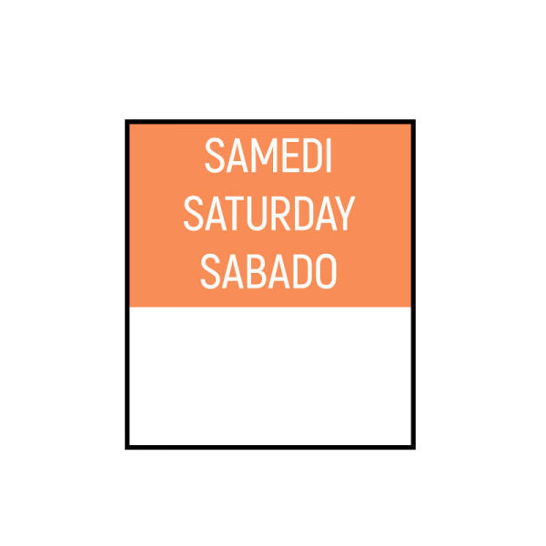 Etiquettes DLC journalières samedi 29x27mm | EcoSpirale
