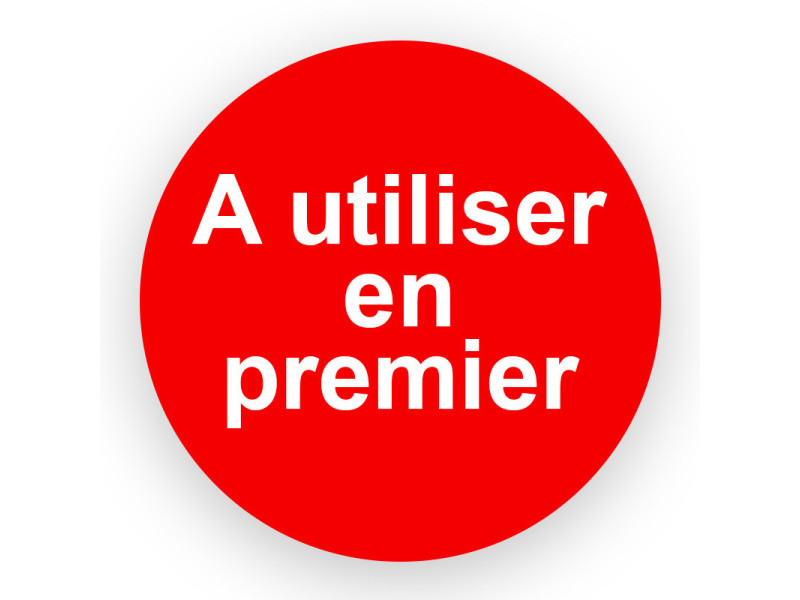 Etiquettes rondes utilisation prioritaire rouges 32mm | EcoSpirale