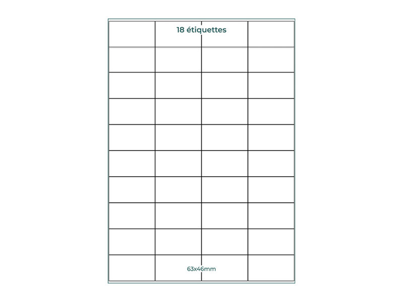Etiquettes hydrosolubles vierges 52x30mm planches A4 | EcoSpirale