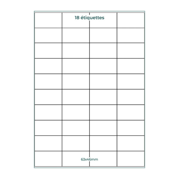 Etiquettes hydrosolubles vierges 52x30mm planches A4 | EcoSpirale