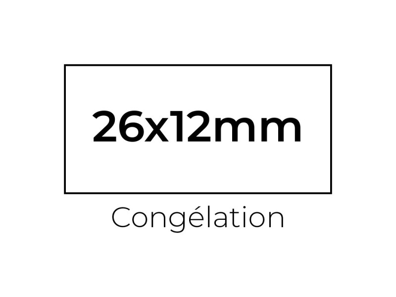 Etiquettes congelation 26x12mm pour pince | EcoSpirale