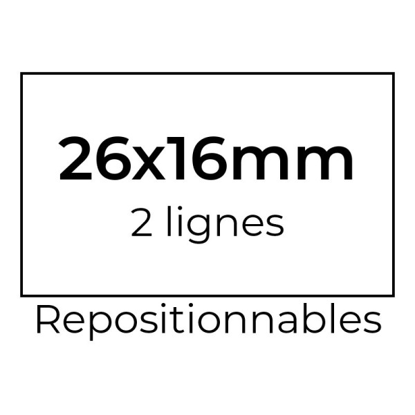 Etiquettes repositionnables 26x16mm pour pince | EcoSpirale
