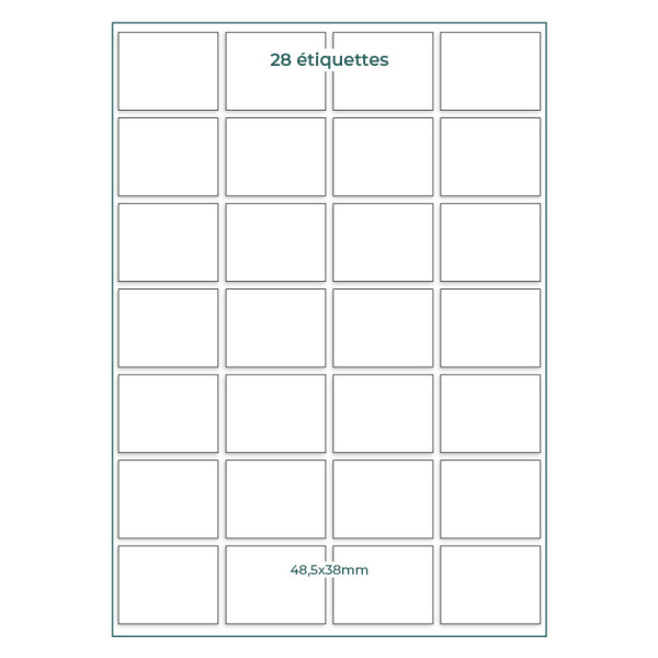 Etiquettes facing 48,5x38mm planches A4 | EcoSpirale
