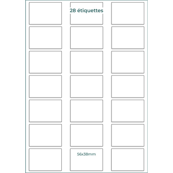 Etiquettes facing 56x38mm planches A4 | EcoSpirale