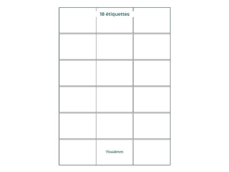 Etiquette facing 70x48mm planches A4 | EcoSpirale