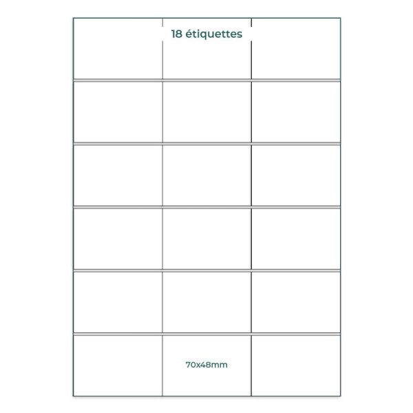 Etiquette facing 70x48mm planches A4 | EcoSpirale