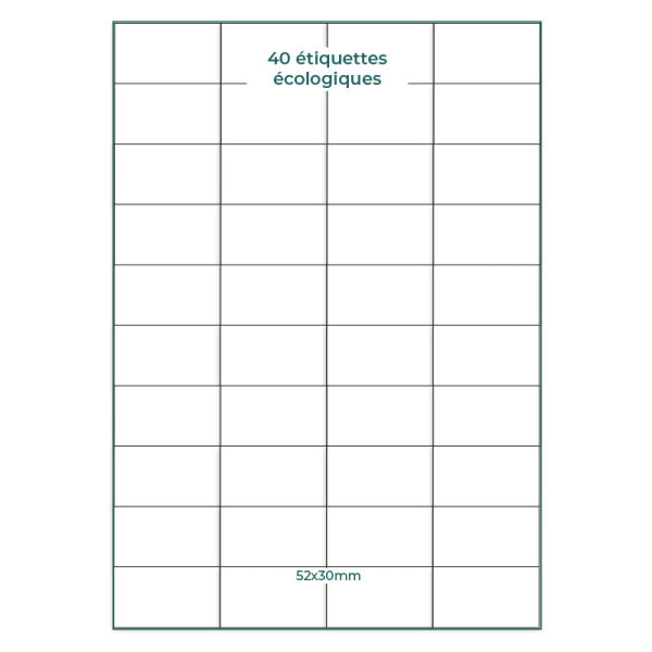 Étiquettes 70x70mm planches A4 | EcoSpirale
