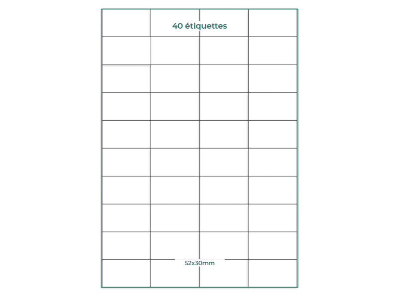 Étiquettes 52x30mm planches A4 | EcoSpirale