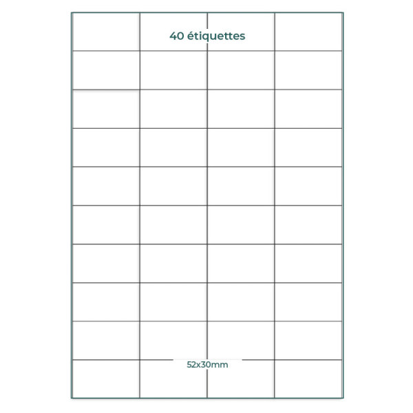 Étiquettes 52x30mm planches A4 | EcoSpirale