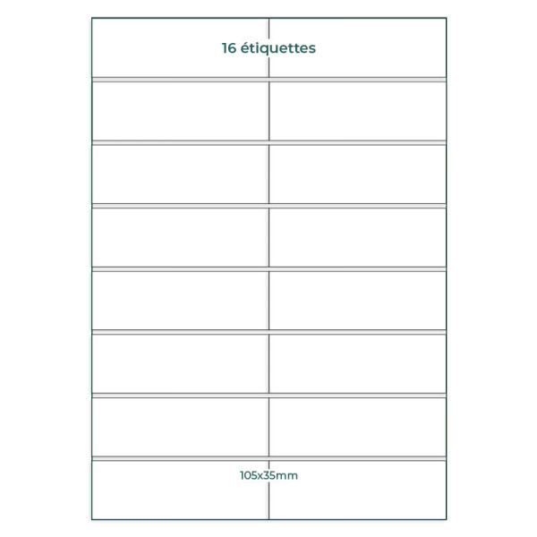 Étiquettes 105x35mm planches A4 | EcoSpirale
