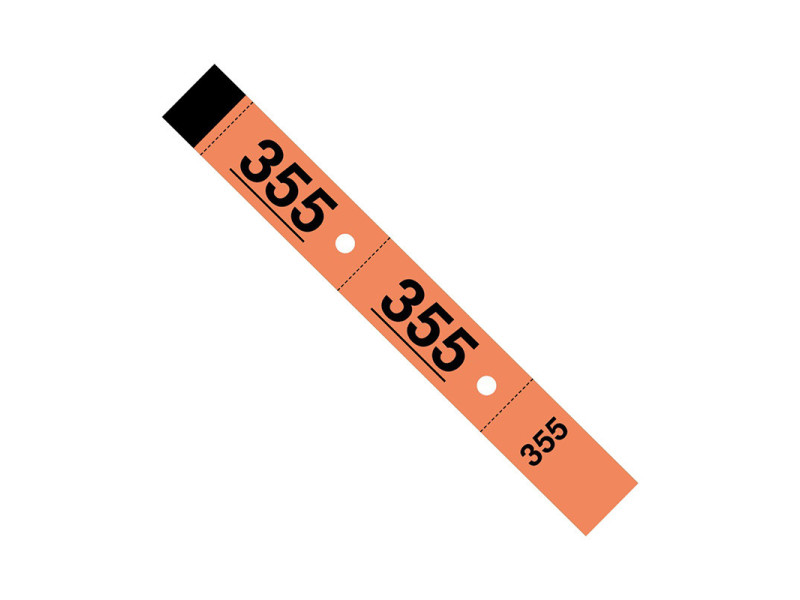 Tickets vestiaires oranges 30x200mm | EcoSpirale