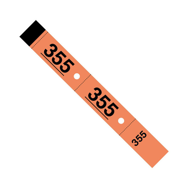 Tickets vestiaires oranges 30x200mm | EcoSpirale
