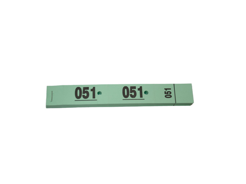 Tickets vestiaires verts 30x200mm | EcoSpirale