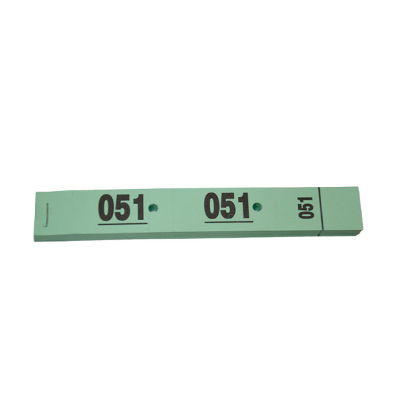 Tickets vestiaires verts 30x200mm | EcoSpirale