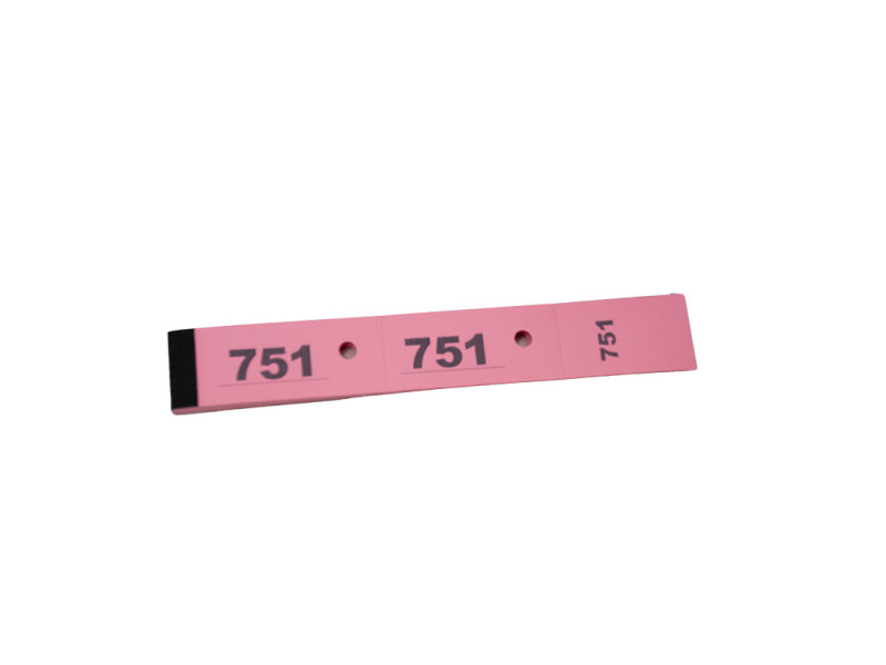 Tickets vestiaires roses 30x200mm | EcoSpirale