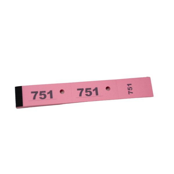 Tickets vestiaires roses 30x200mm | EcoSpirale