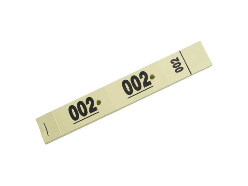 Tickets vestiaires jaunes 30x200mm | EcoSpirale
