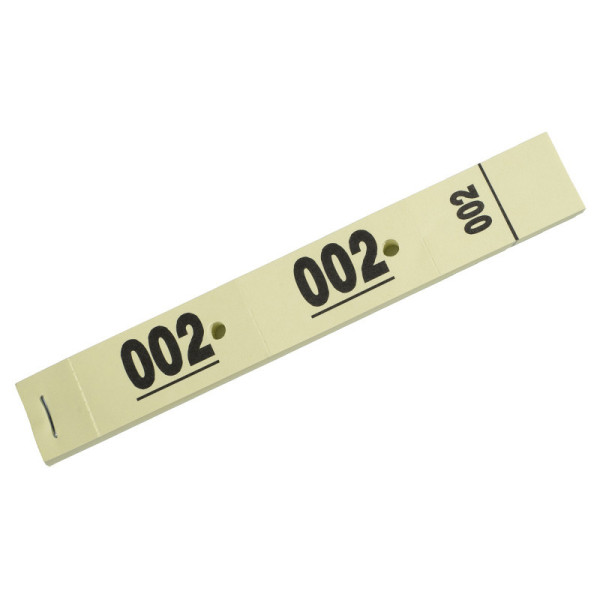 Tickets vestiaires jaunes 30x200mm | EcoSpirale