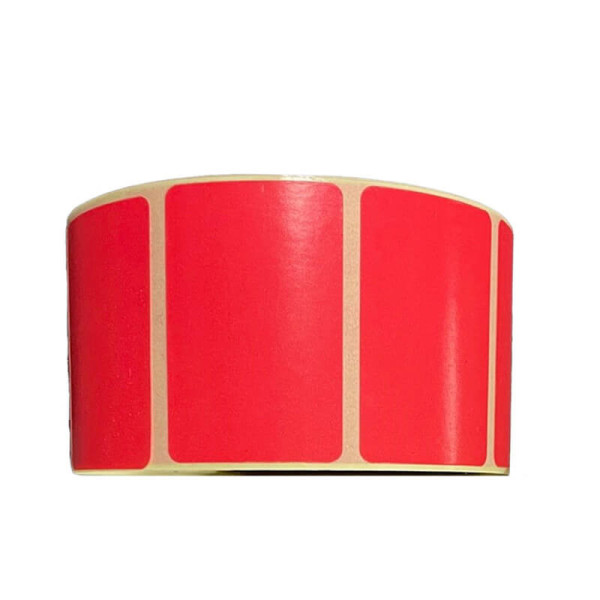 Etiquettes thermiques vierges rouges 38x25mm | EcoSpirale