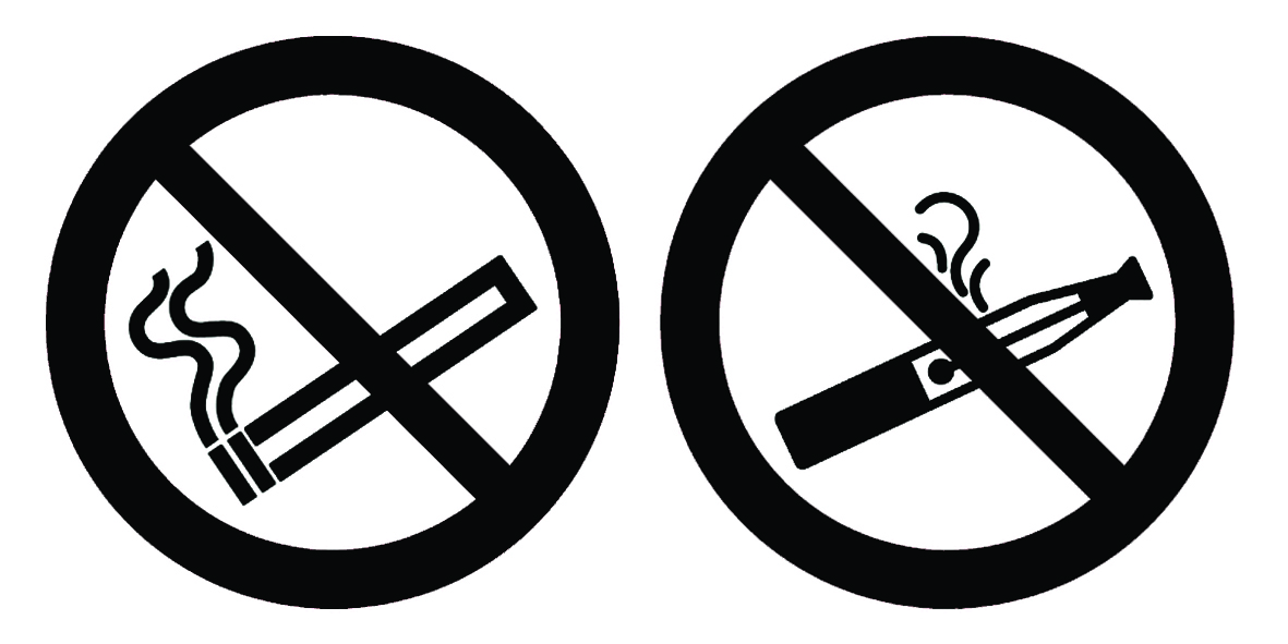 doubles pictogrammes interdiction d e fumer et vapoter