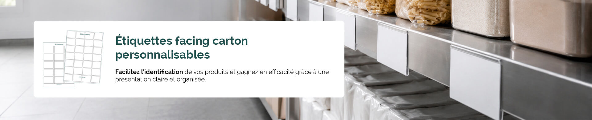 Étiquettes facing carton